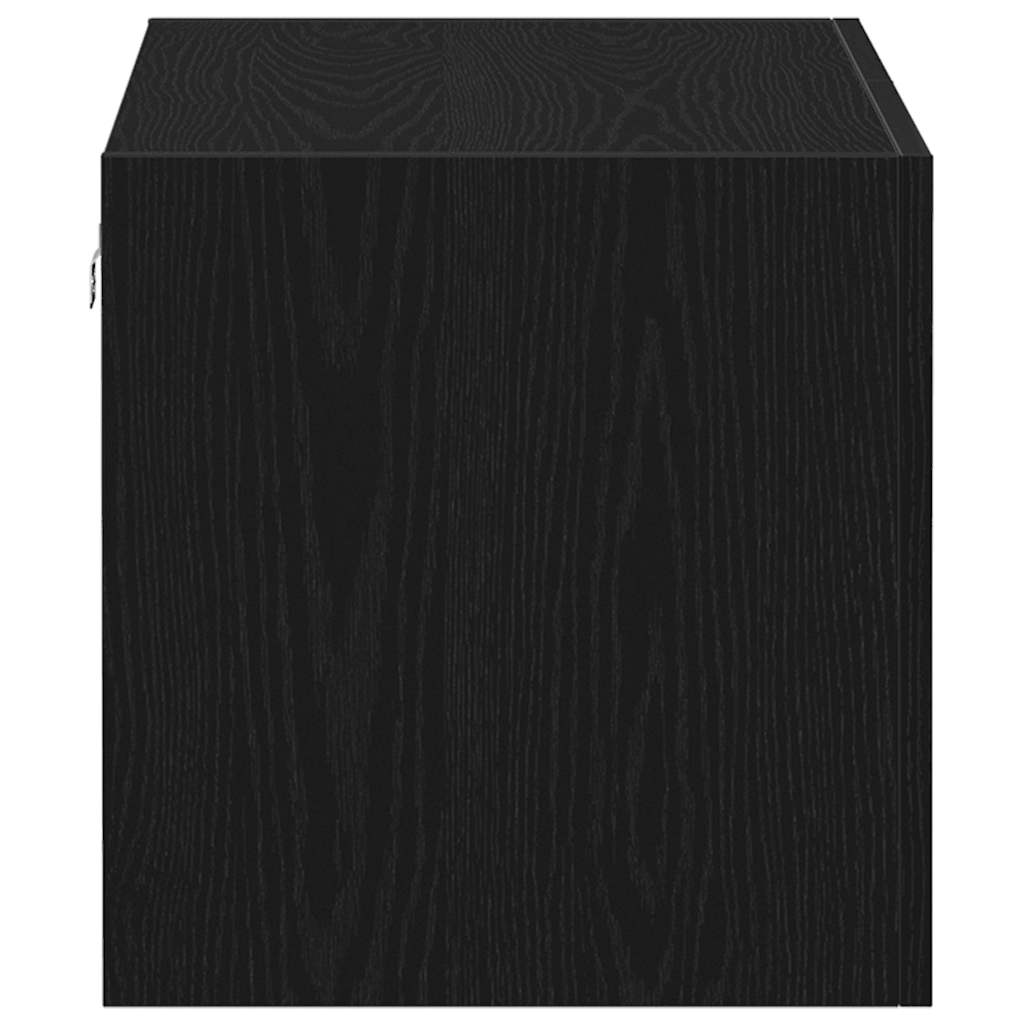 fekete tölgy színű szerelt fa faliszekrény 80 x 39 x 40 cm