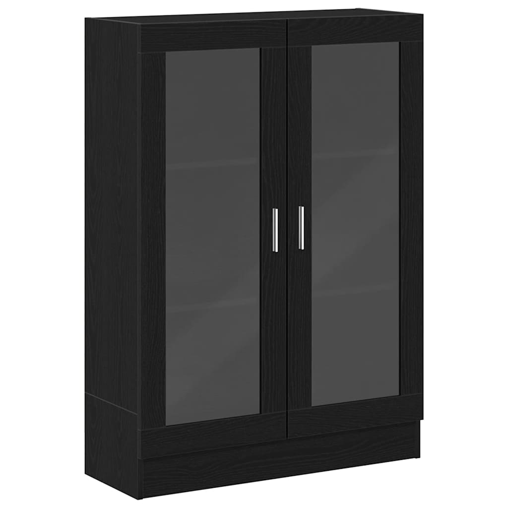 fekete tölgy színű szerelt fa könyvszekrény 82,5x30,5x115 cm