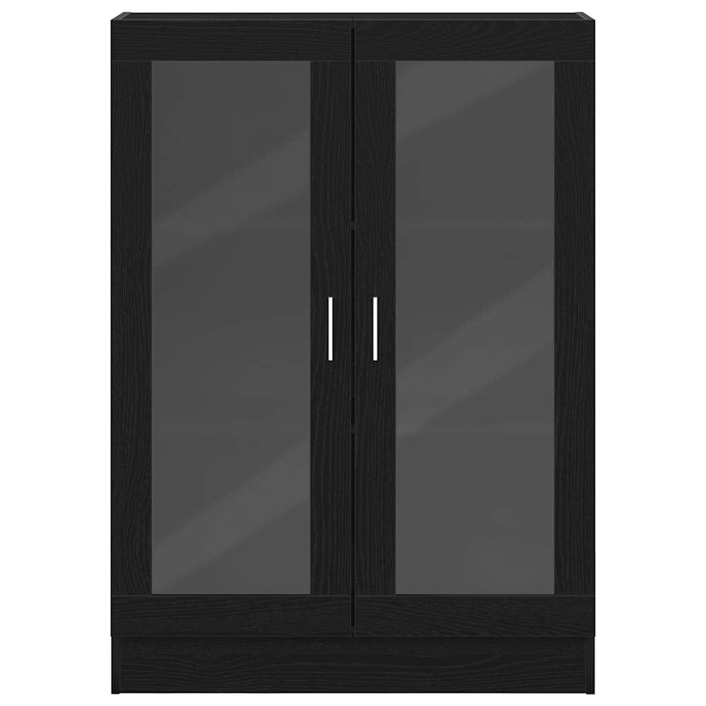 fekete tölgy színű szerelt fa könyvszekrény 82,5x30,5x115 cm