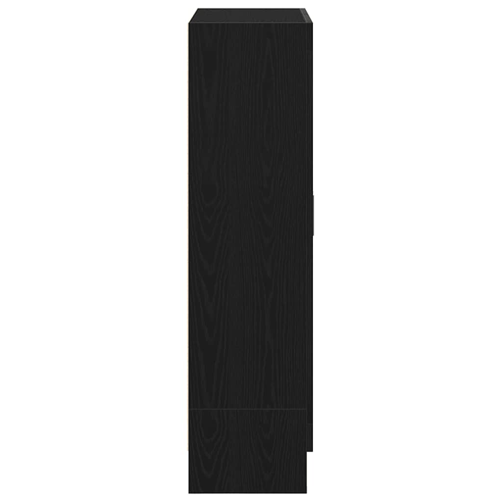 fekete tölgy színű szerelt fa könyvszekrény 82,5x30,5x115 cm