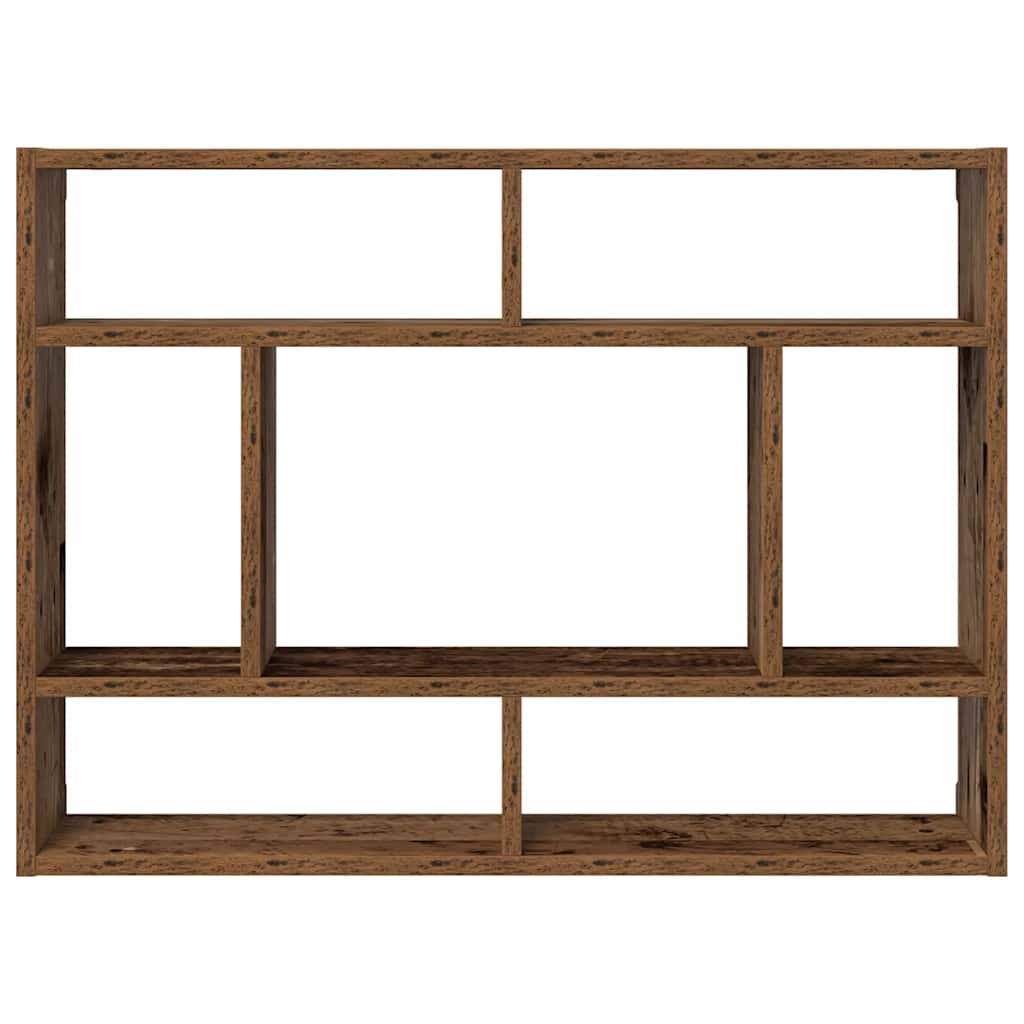 antik fa szerelt fa fali polc 75x16x55 cm