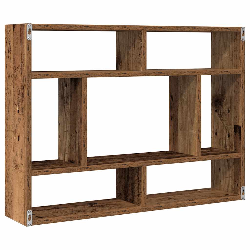 antik fa szerelt fa fali polc 75x16x55 cm