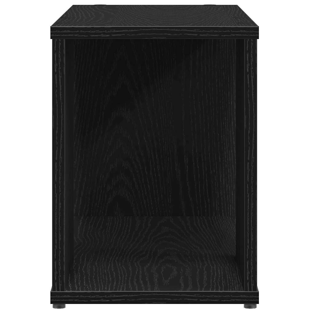 fekete tölgy színű szerelt fa TV-szekrény 60x24x32 cm