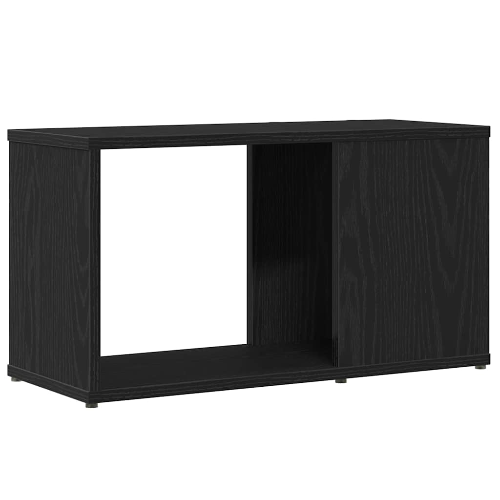 fekete tölgy színű szerelt fa TV-szekrény 60x24x32 cm