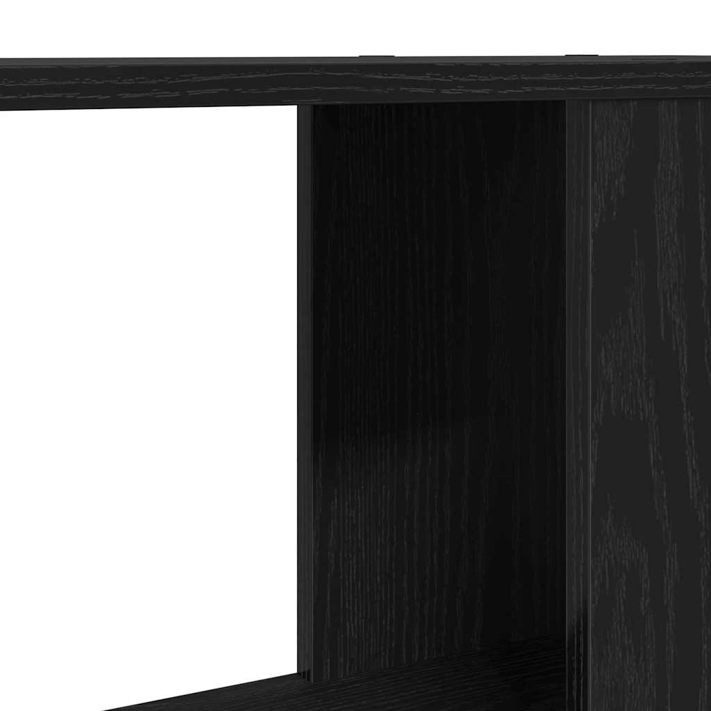 fekete tölgy színű szerelt fa TV-szekrény 60x24x32 cm