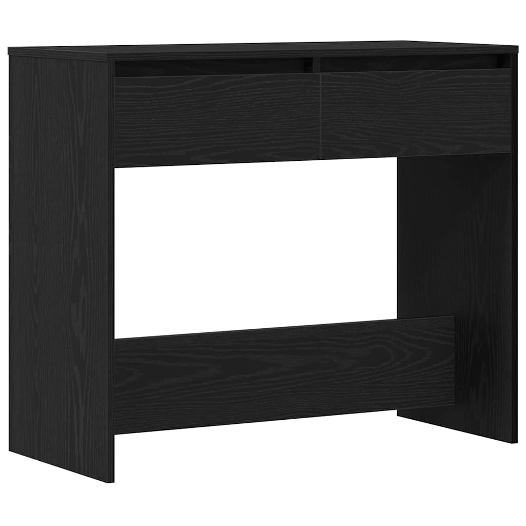 fekete tölgyszínű szerelt fa dohányzóasztal 89x41x76,5 cm