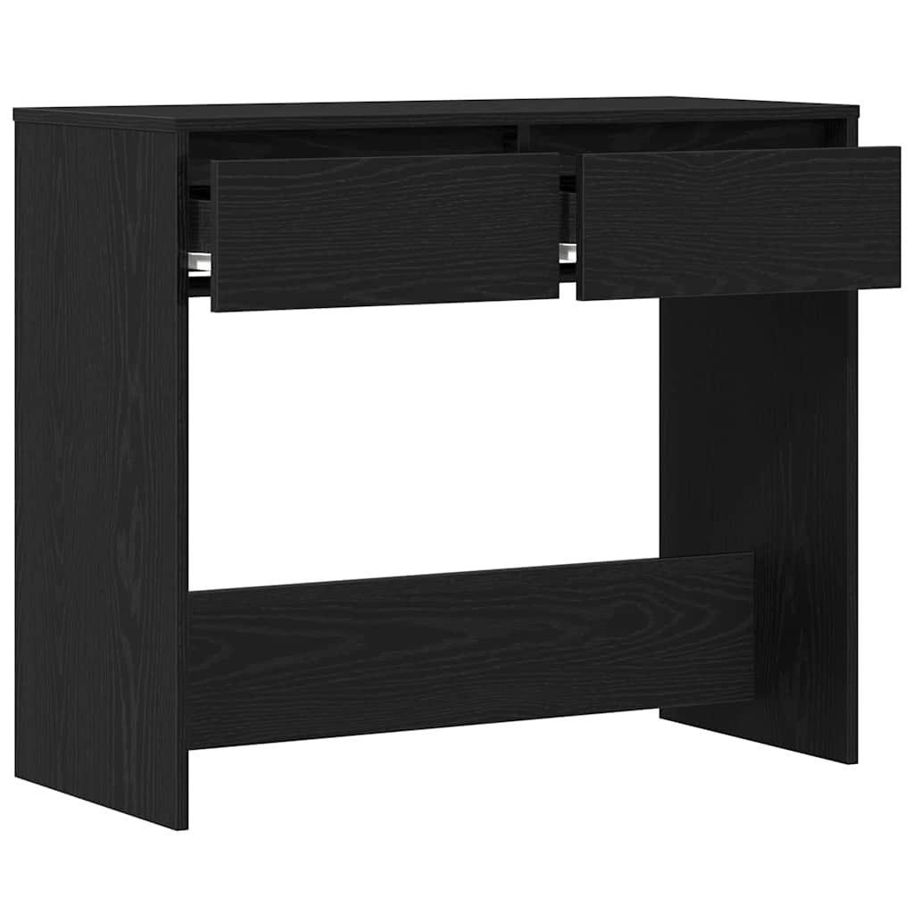 fekete tölgyszínű szerelt fa dohányzóasztal 89x41x76,5 cm