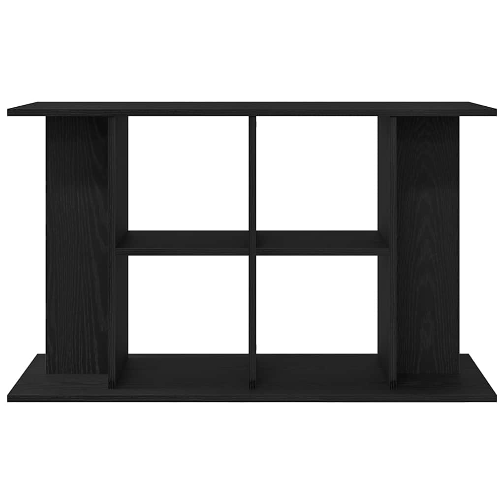 fekete tölgyfa akváriumállvány 100 x 40 x 60 cm rétegelt fából