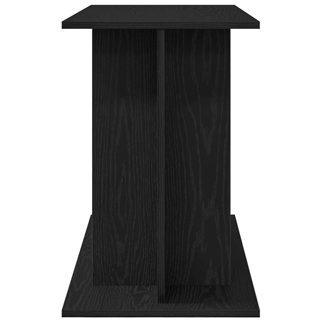 fekete tölgyfa akváriumállvány 100 x 40 x 60 cm rétegelt fából