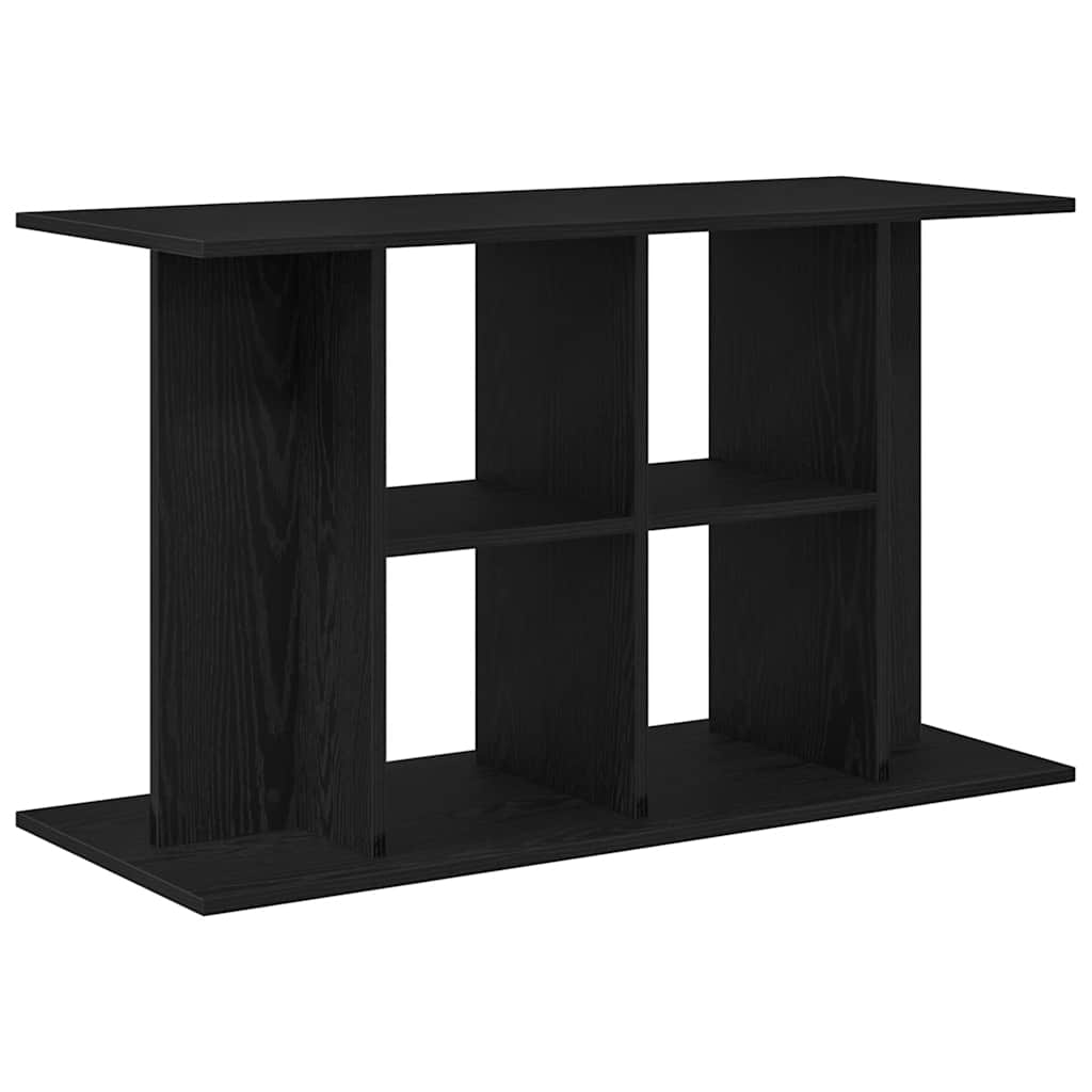 fekete tölgyfa akváriumállvány 100 x 40 x 60 cm rétegelt fából