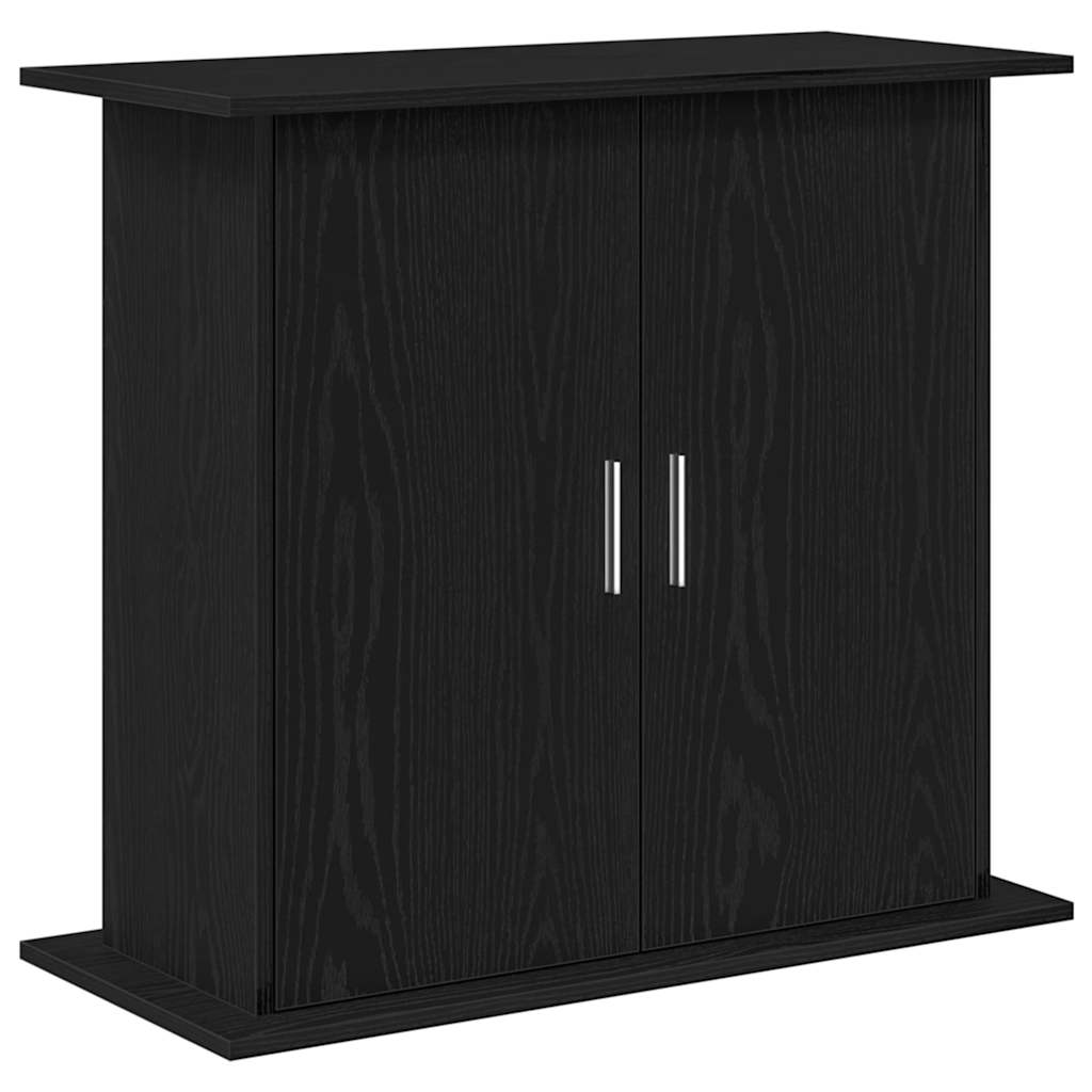 fekete tölgyfa akváriumállvány 81 x 36 x 73 cm