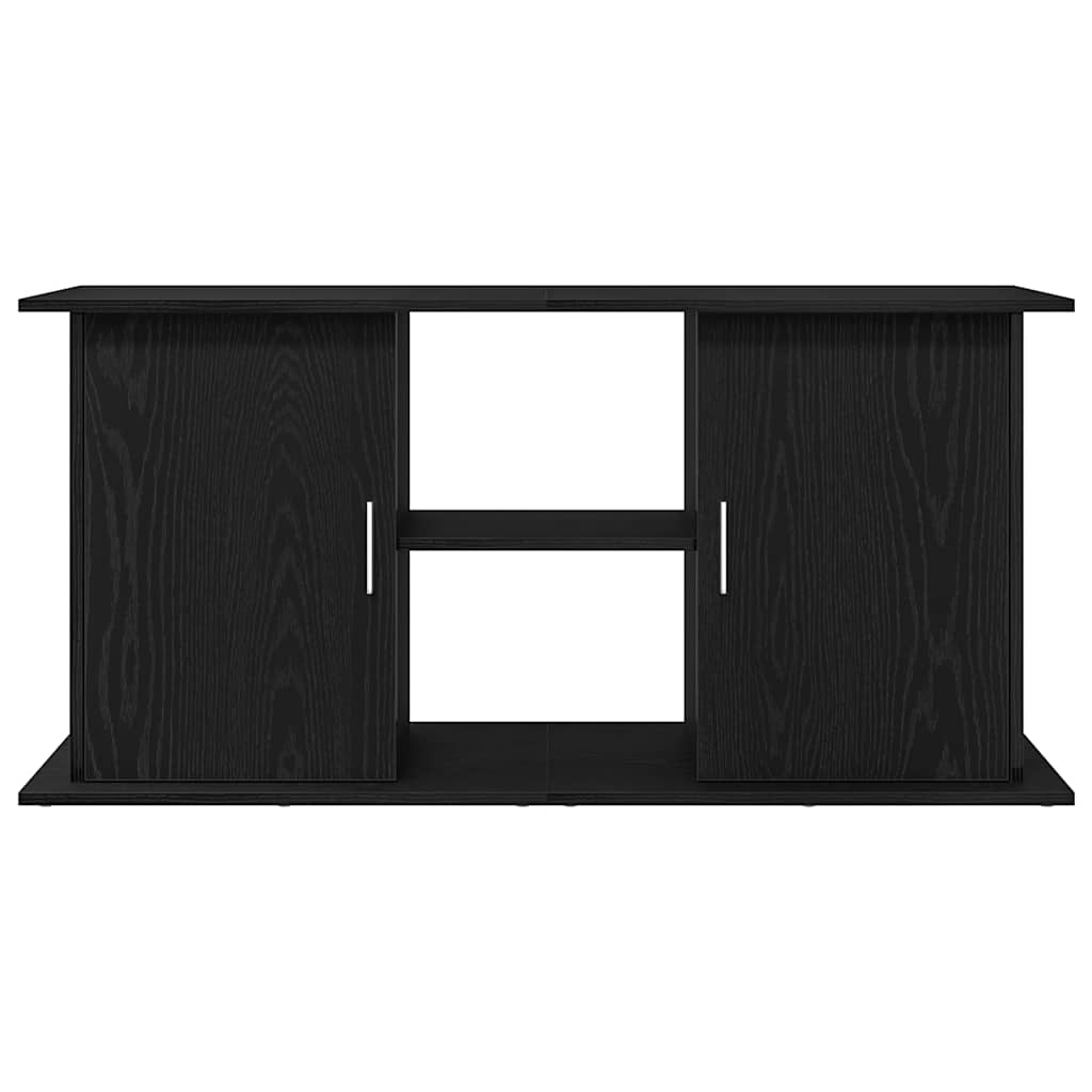 fekete tölgy szerelt fa akváriumi állvány 121x41x58 cm