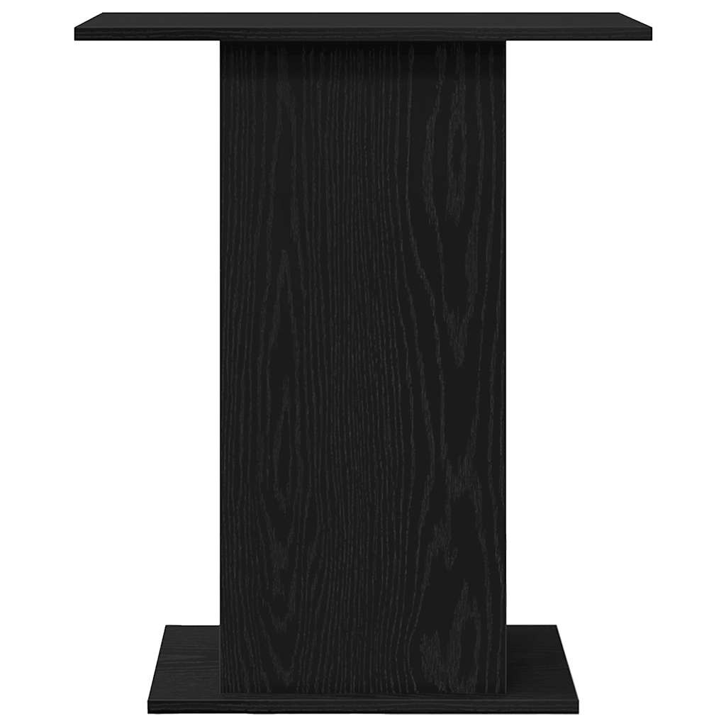 fekete tölgy szerelt fa akváriumi állvány 60,5x36x72,5 cm