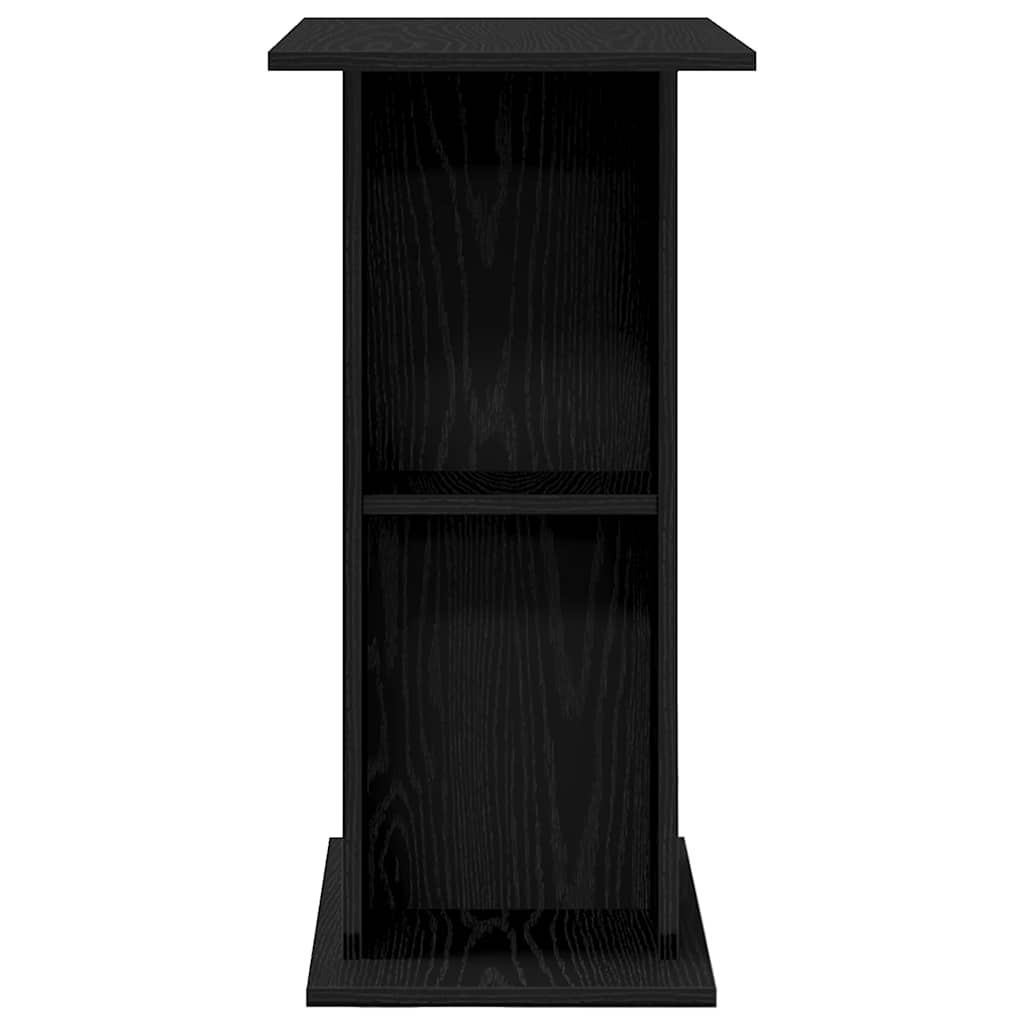 fekete tölgy szerelt fa akváriumi állvány 60,5x36x72,5 cm