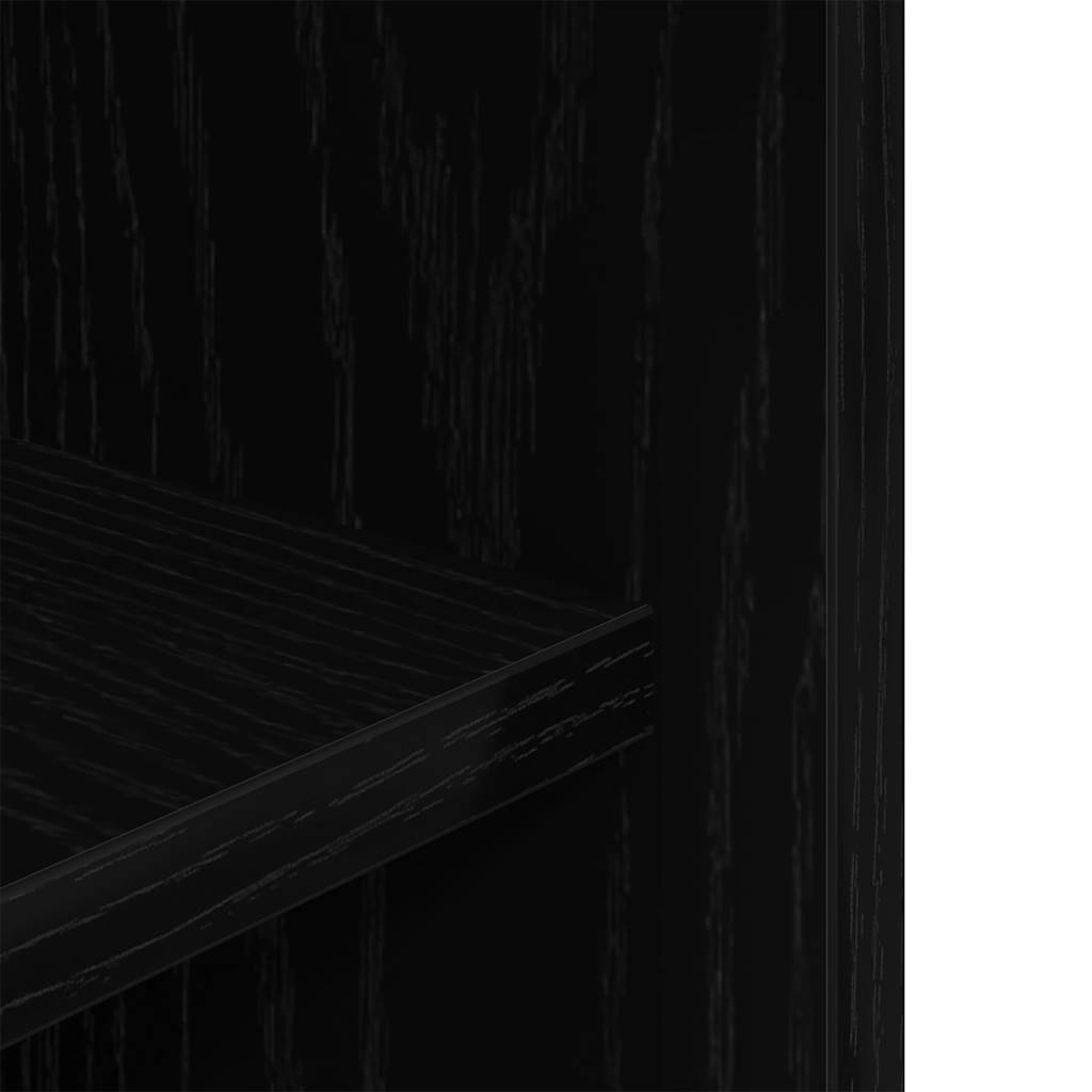 fekete tölgy szerelt fa akváriumi állvány 60,5x36x72,5 cm