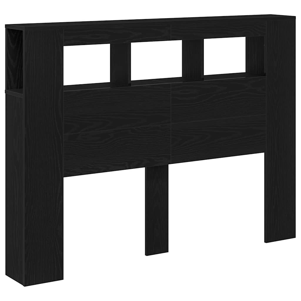 LED ágytámla Musta tammi 140 x 18,5 x 103,5 cm Faanyag