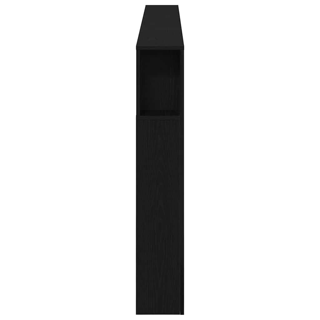 LED ágytámla Musta tammi 160 x 18,5 x 103,5 cm Faanyag