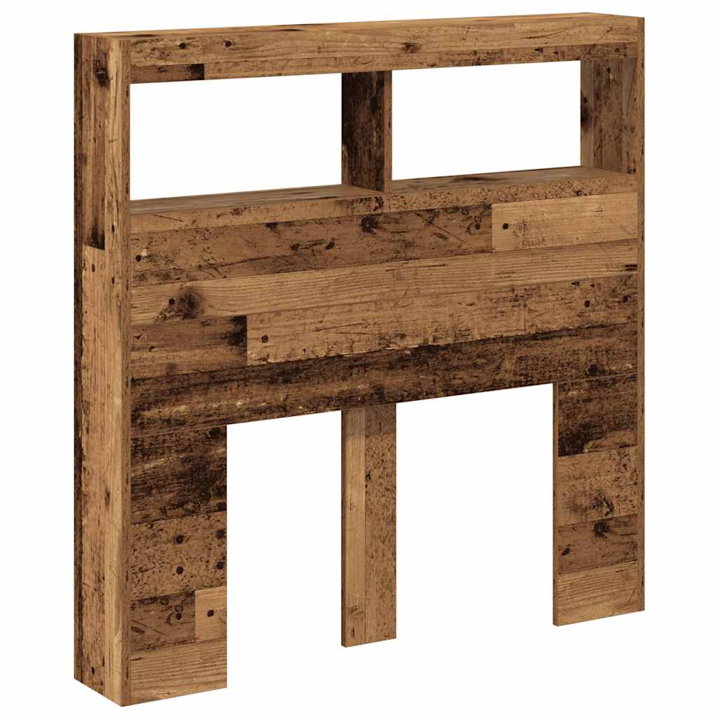 antik fa áthidalószekrény LED-világítással 100 x 17 x 102 cm
