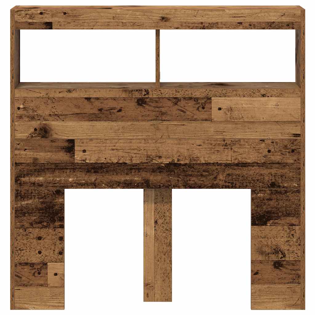 antik fa áthidalószekrény LED-világítással 100 x 17 x 102 cm