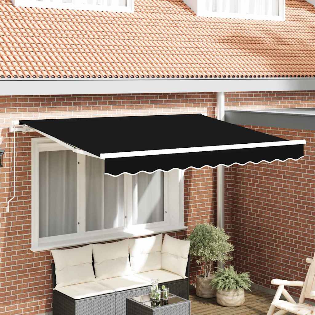 Napellenző ponyva Fekete 300 x 250 cm Vászon