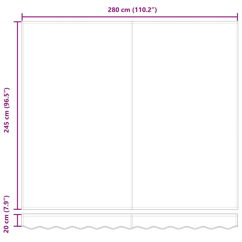 Napellenző ponyva Bézs 300 x 250 cm Vászon