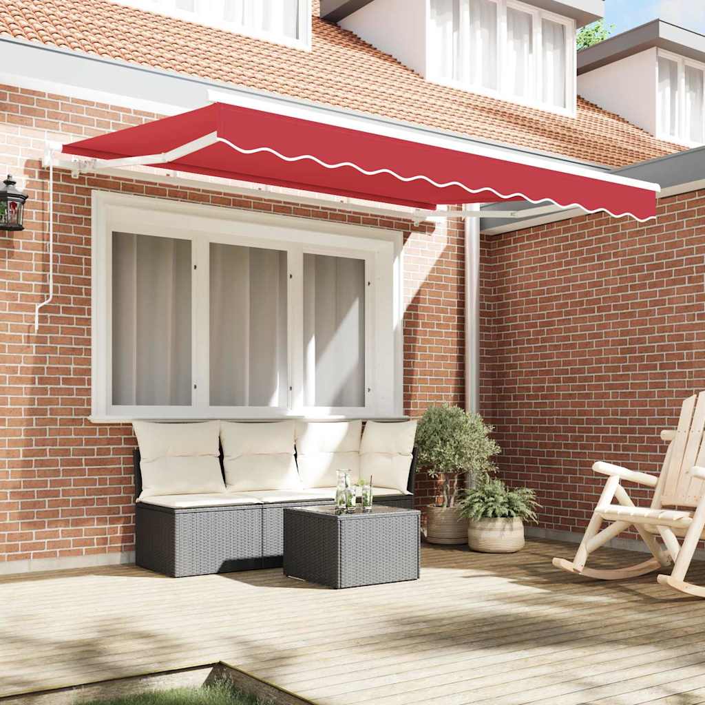 Napellenző ponyva Piros 350 x 250 cm Vászon