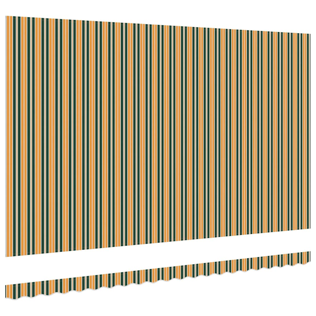 Napellenző ponyva Zöld és sárga 500 × 350 cm Vászon