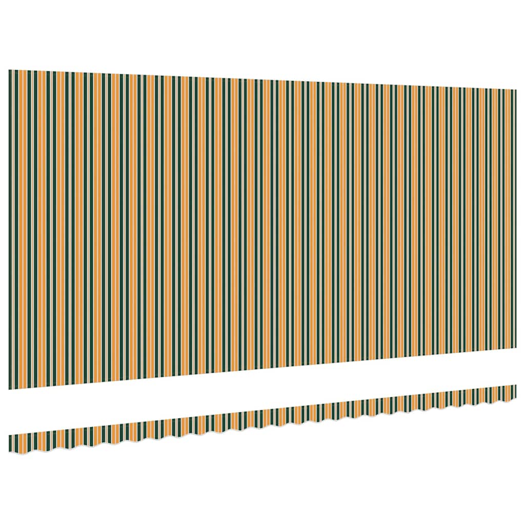 Napellenző ponyva Zöld és sárga 600 × 300 cm Vászon