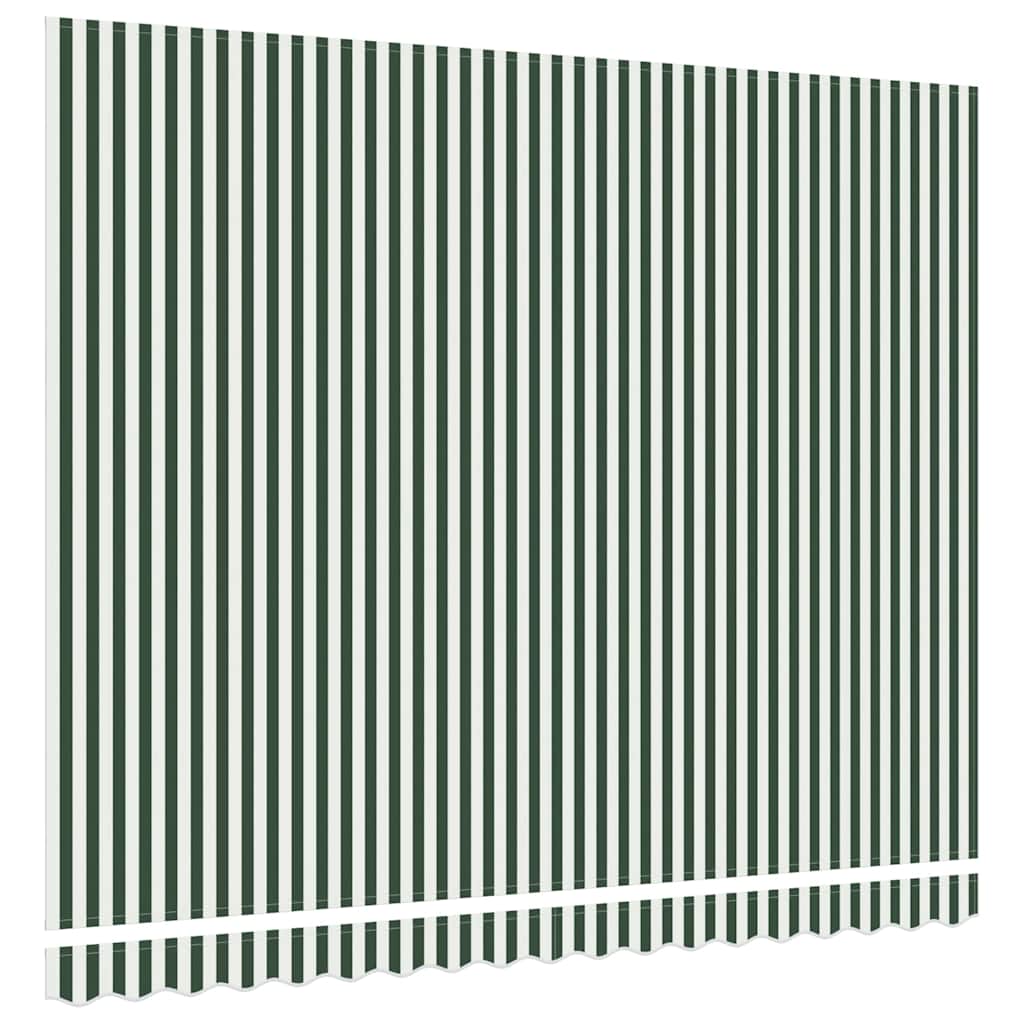 Napellenző ponyva Zöld és fehér 400 × 300 cm Vászon