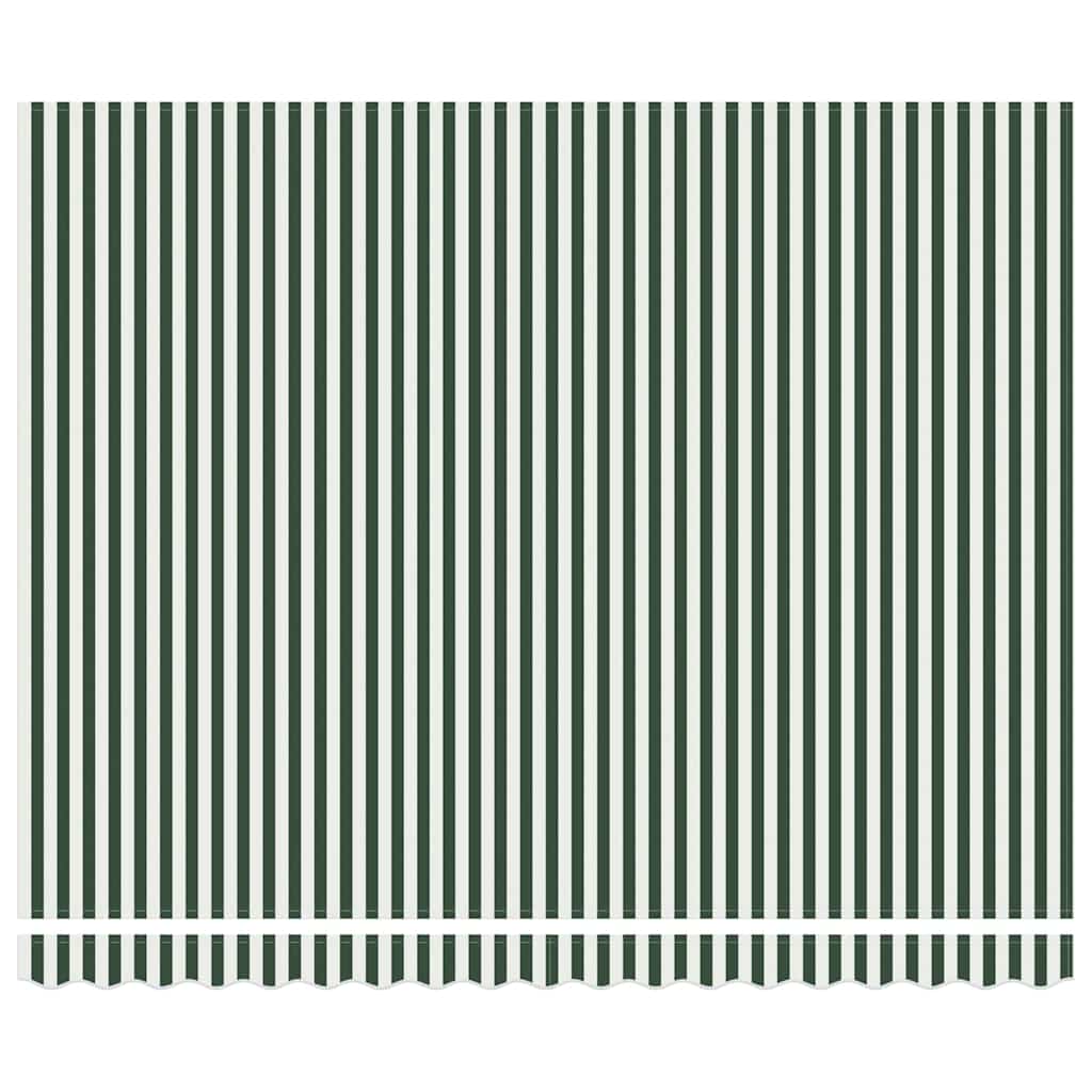 Napellenző ponyva Zöld és fehér 400 × 300 cm Vászon