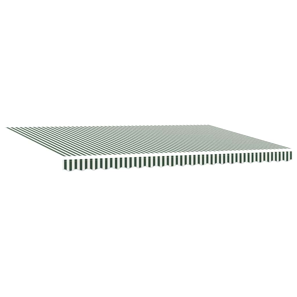 Napellenző ponyva Zöld és fehér 500 × 300 cm Vászon