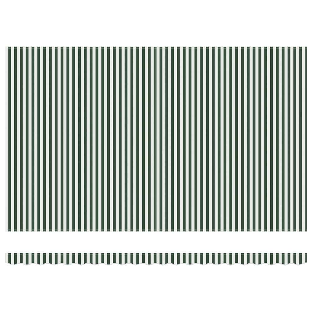 Napellenző ponyva Zöld és fehér 500 × 300 cm Vászon