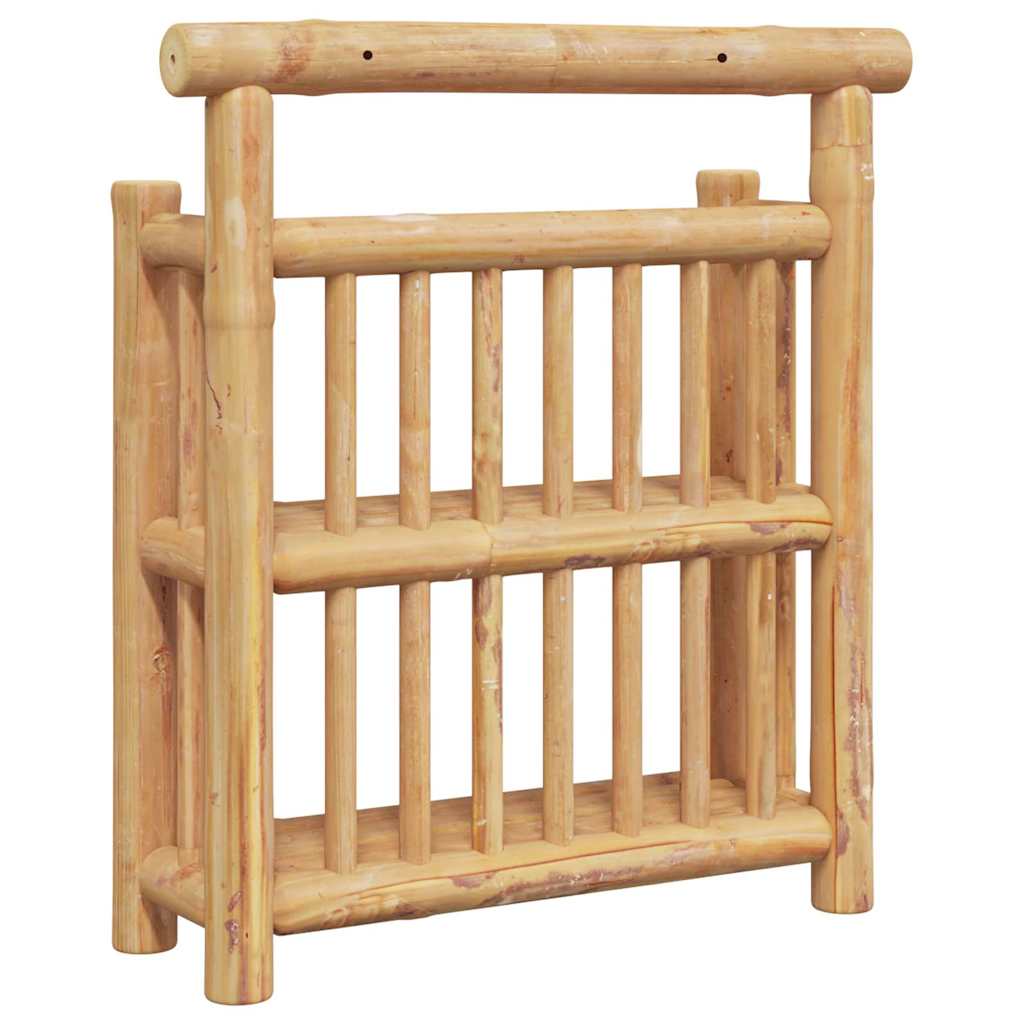 Falpolc polcokkal tárolóval Barna 40 x 13 x 44 cm bambusz