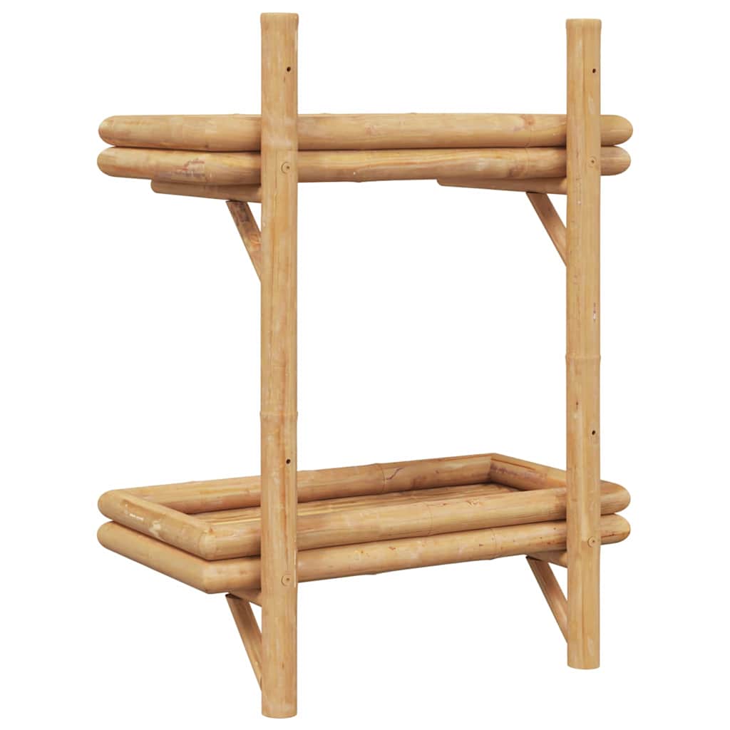 Falifiók polcokkal tárolóval Barna 45 x 26 x 60 cm bambusz
