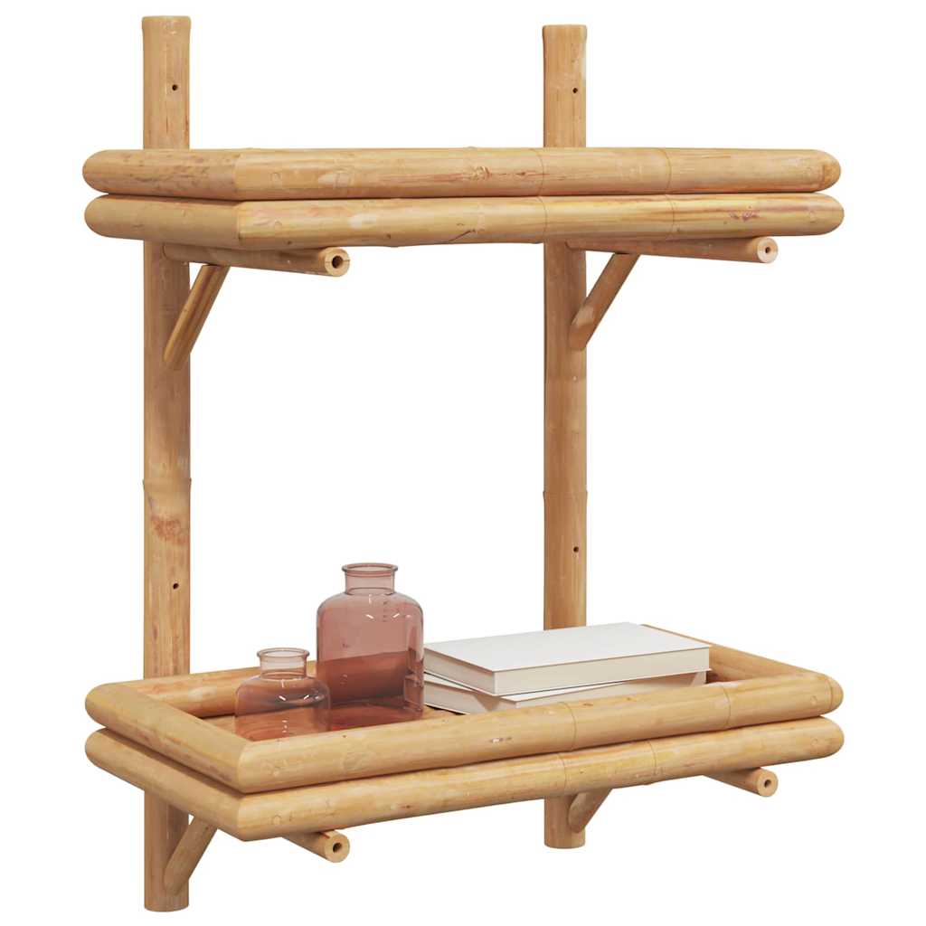 Falifiók polcokkal tárolóval Barna 45 x 26 x 60 cm bambusz