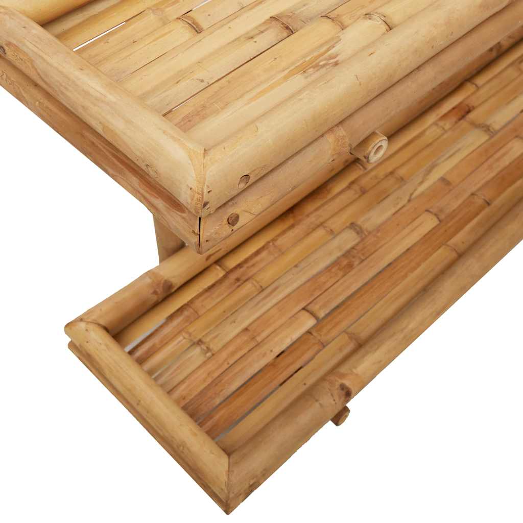 Falifiók polcokkal tárolóval Barna 75 x 26 x 60 cm bambusz
