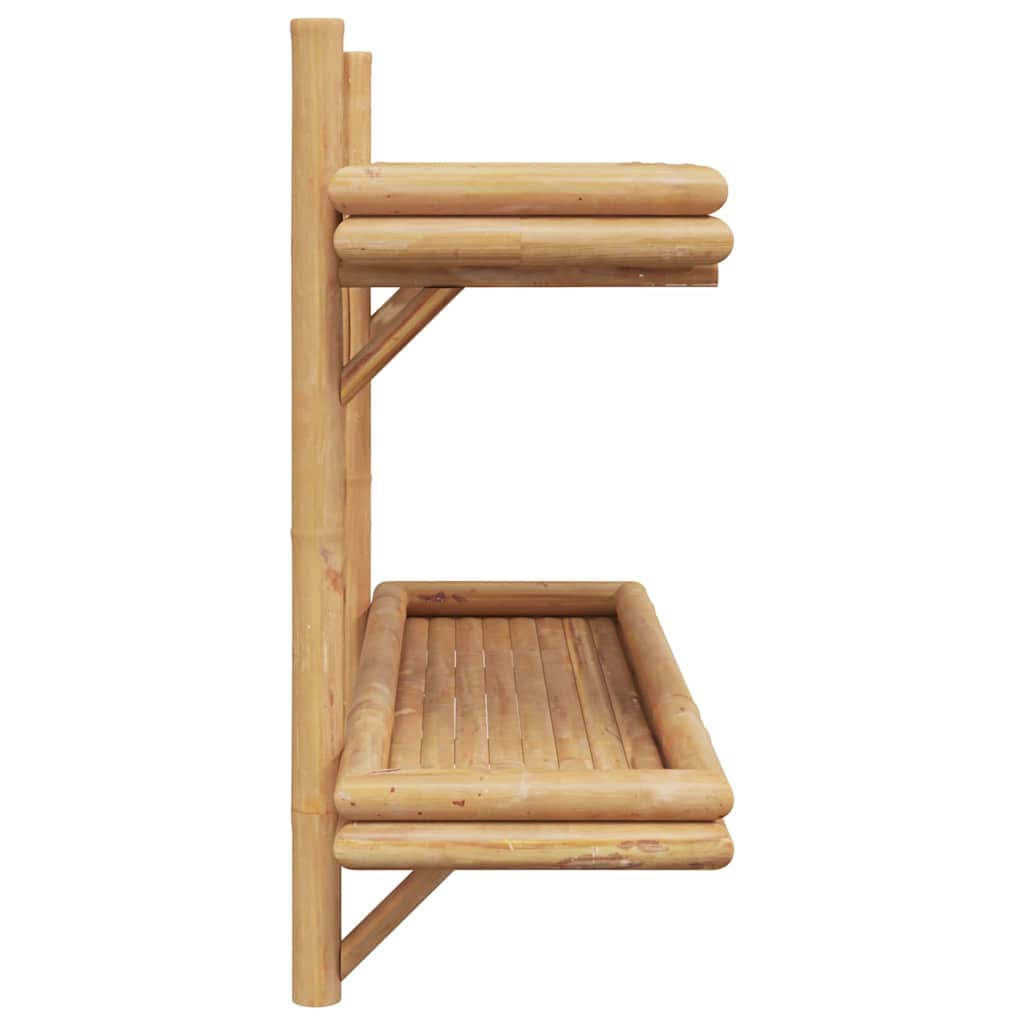 Falifiók polcokkal tárolóval Barna 75 x 26 x 60 cm bambusz
