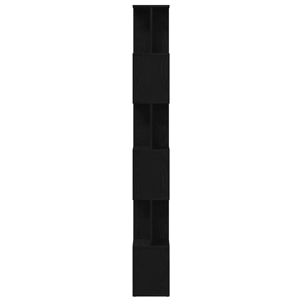 fekete tölgy szerelt fa könyvespolc 80x24x190,5 cm