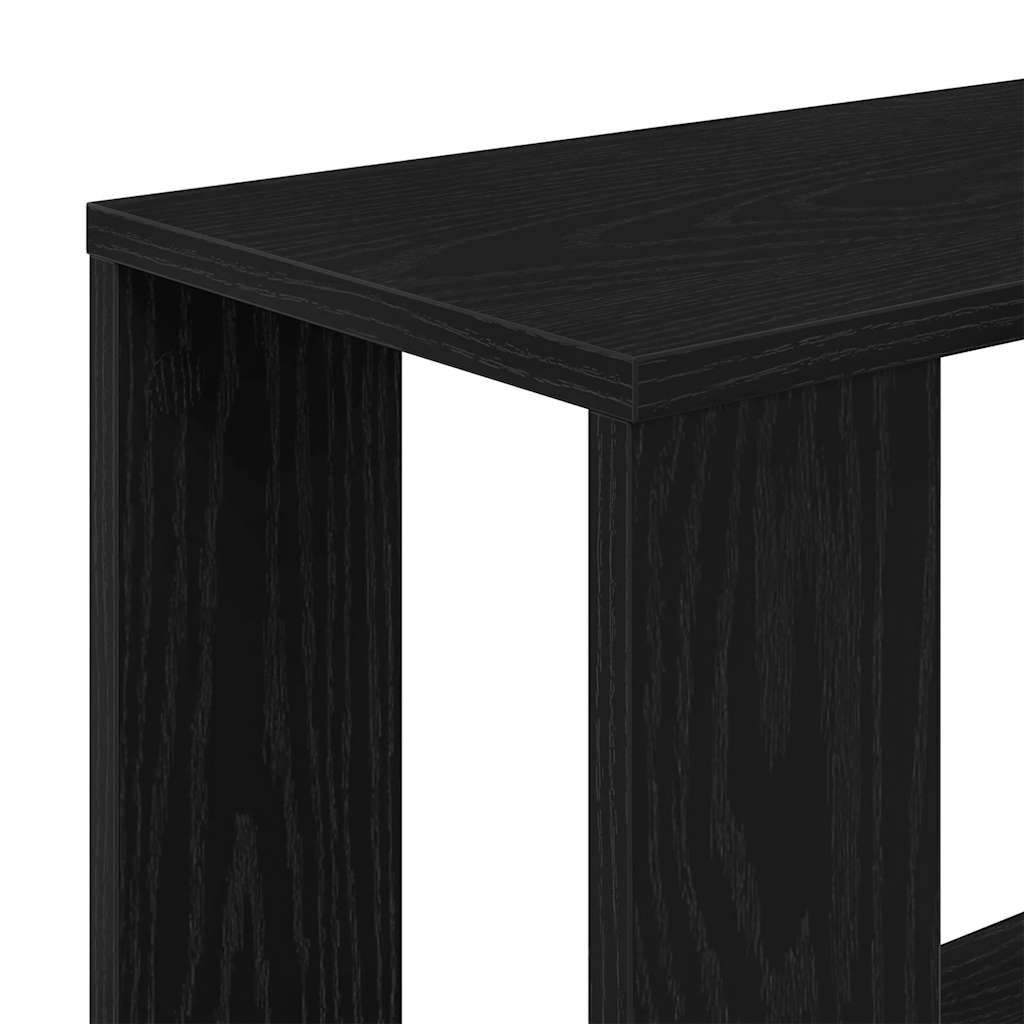fekete tölgy szerelt fa könyvszekrény/szobaosztó 45x24x159 cm