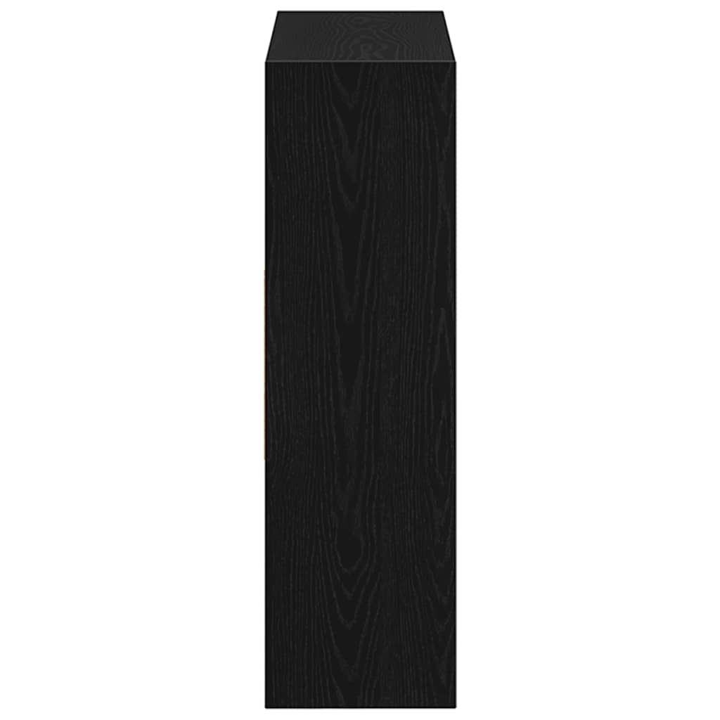 fekete tölgy színű szerelt fa könyvszekrény 97,5x29,5x100 cm