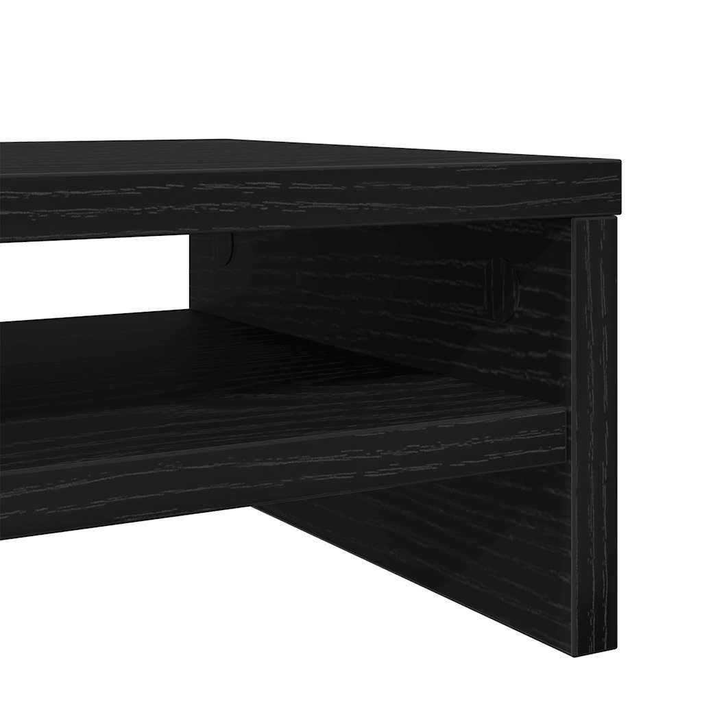 fekete tölgyfa monitorállvány 100 x 24 x 13 cm