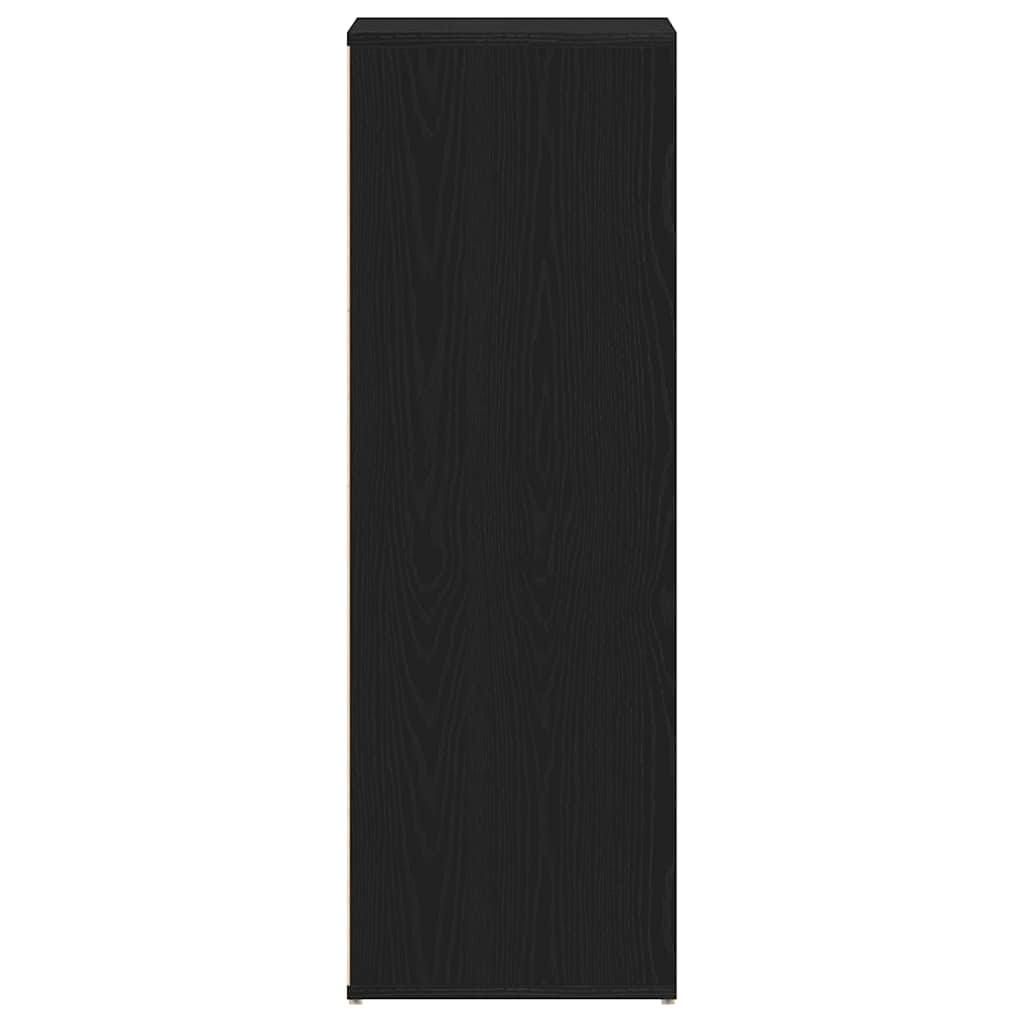 fekete tölgy színű szerelt fa cipőtartó 54 x 34 x 100,5 cm