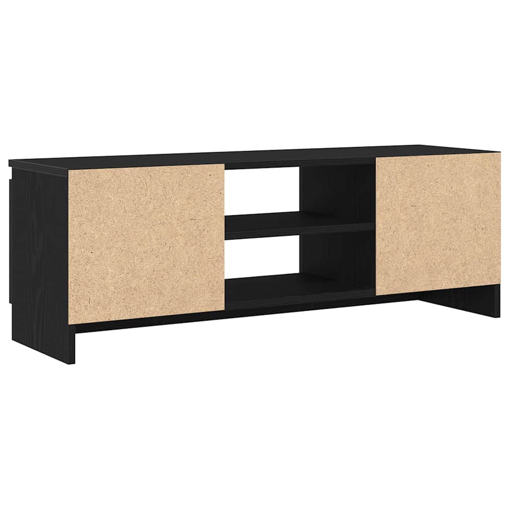 fekete tölgy színű szerelt fa TV-szekrény 102x30x36 cm