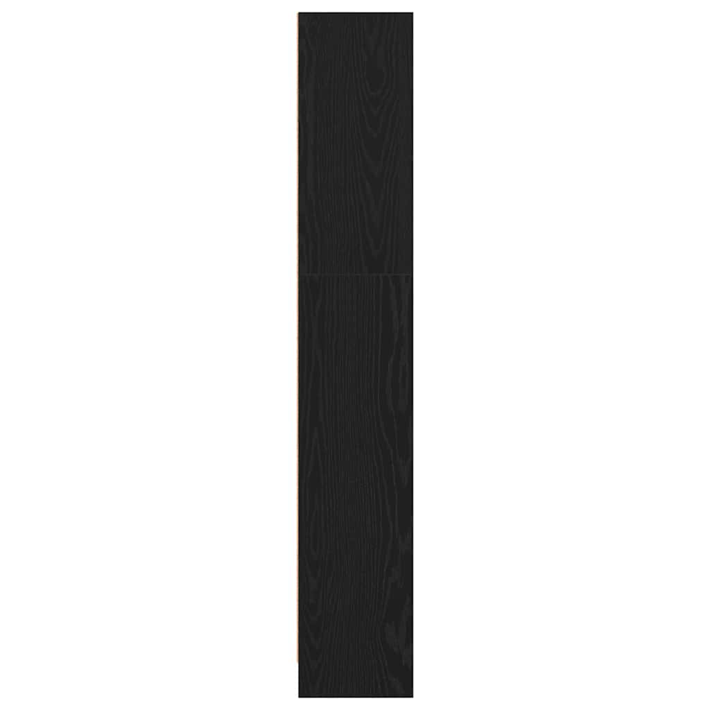 fekete tölgy szerelt fa könyvespolc 40x24x143 cm