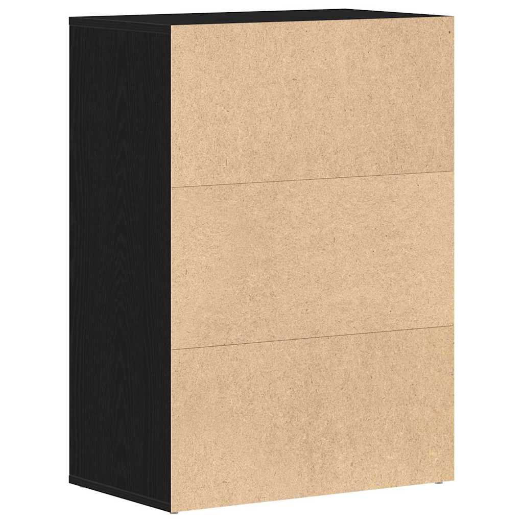 Cipőtartó fiókkal polcokkal Musta tammi 60 x 35 x 84 cm Faanyag