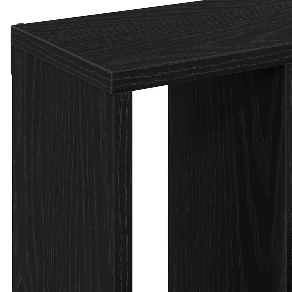 fekete tölgy színű szerelt fa fali polc 45x16x45 cm