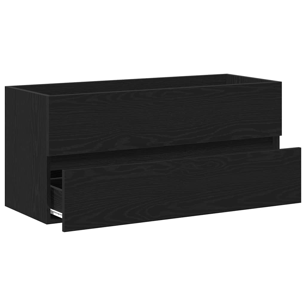 fekete tölgy forgácslap mosdószekrény 100 x 38,5 x 45 cm