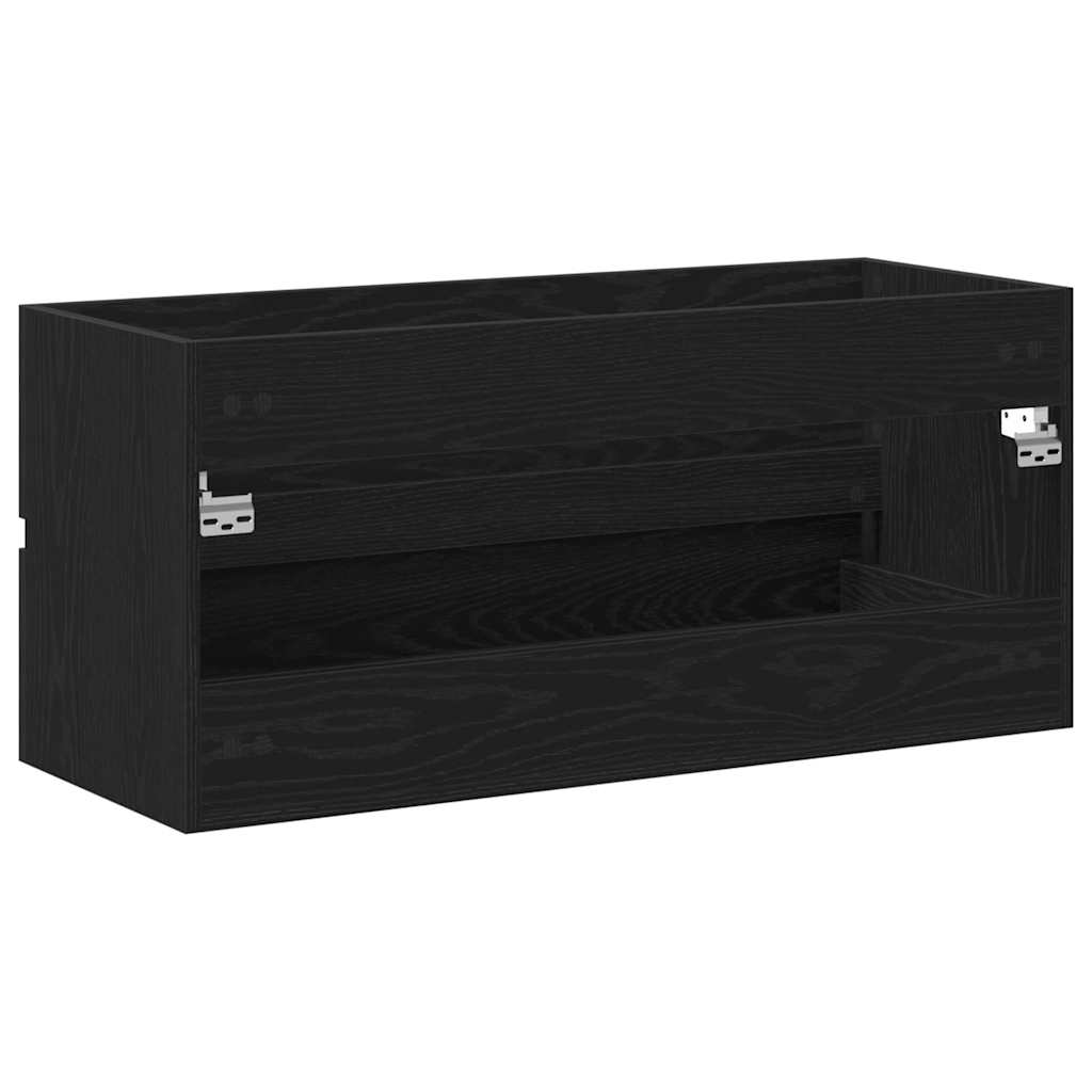 fekete tölgy forgácslap mosdószekrény 100 x 38,5 x 45 cm