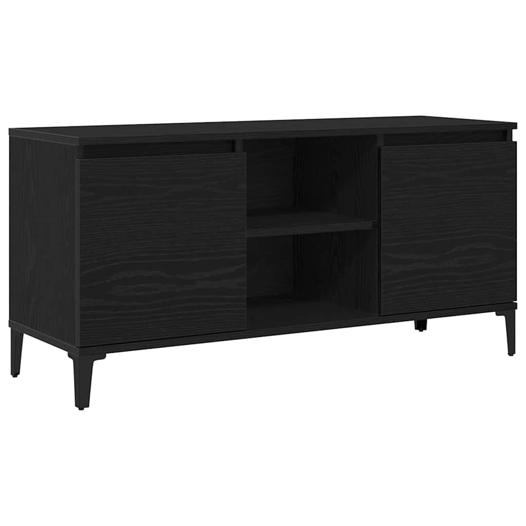 TV szekrény Fekete 102 x 35 x 50 cm Faanyag