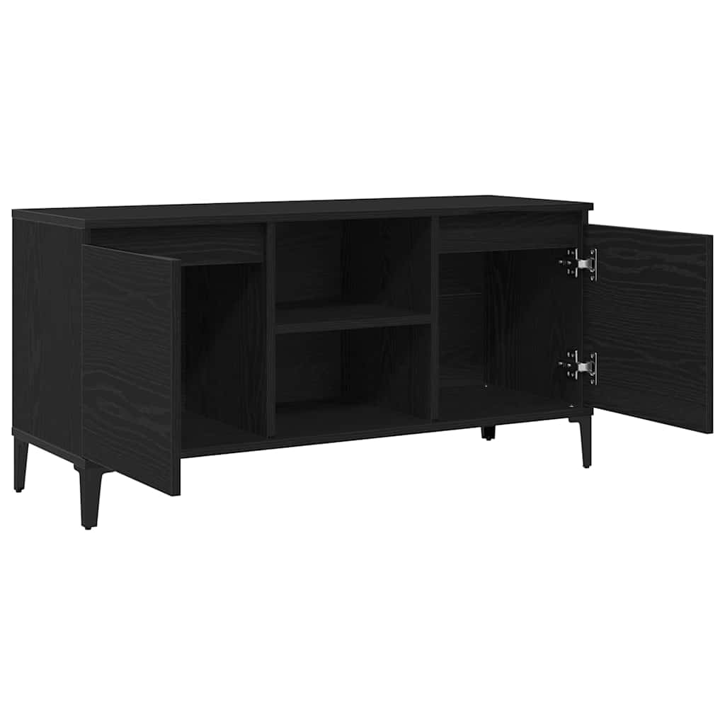TV szekrény Fekete 102 x 35 x 50 cm Faanyag